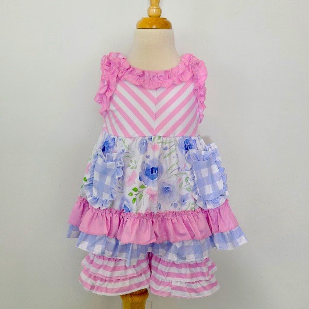 Periwinkle Blooms Girls Set